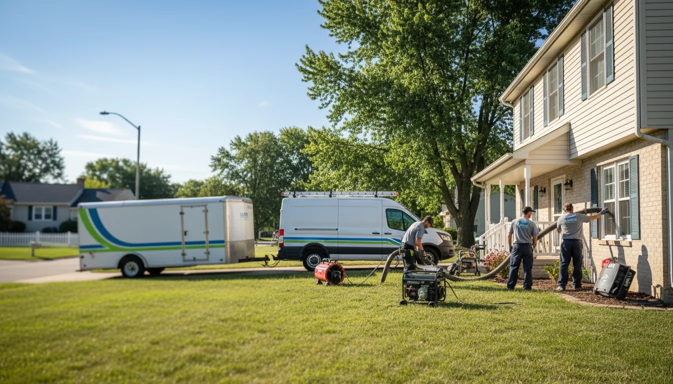 Flooded Basement Restoration And Cleanup With Repair in Champaign, IL near me